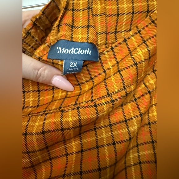 🤎 Modcloth Plaid Swing Skirt 🤎 Vintage Inspired 🤎 Size 2X🤎 - Picture 3 of 4